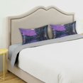 thumbnail image 3 of Yayeee Pillowcase Queen Size Set of 2 Satin Wrinkle Resistant Pillow Case, Purple Street, 3 of 7