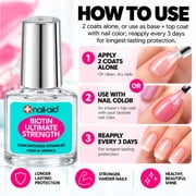 Nail-Aid Biotin Ultimate Strength, Concentrated Vitamin B7 Nail Strengthener for Soft, Torn, Peeling & Breaking Nails, Vitamin B5, Anti-Chip Mega-Shine Finish, 0.55 FL oz