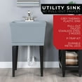 thumbnail image 4 of Tehila Grey 19 Gallon Utility Sink with Stainless Steel Finish Pull-Out Faucet, 4 of 9
