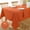 Rusty, variant on Tablecloth Rectangle Waterproof Wrinkle Free Textured Fabric Table Cloth, Faux Linen Table Cover for Fall, Thanksgiving, Autumn Harvest, Holiday (52 x 70 Inch Rectangular, Rust/Burnt Orange)
