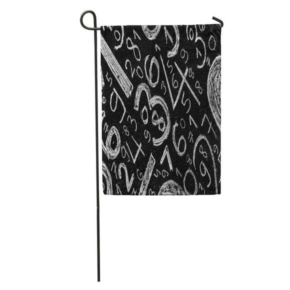 POGLIP Abstract of Numbers from Zero to Nine Alphabet Binary Black Garden Flag Decorative Flag House Banner 12x18 inch
