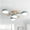 green, variant on chaungfeng Nordic Modern Wood Sputnik LED Semi Flush Mount Ceiling Light Fixtures, Molecule Chandelier Light Living Room Ceiling Lighting for Bedroom Dining Room Office Kitchen