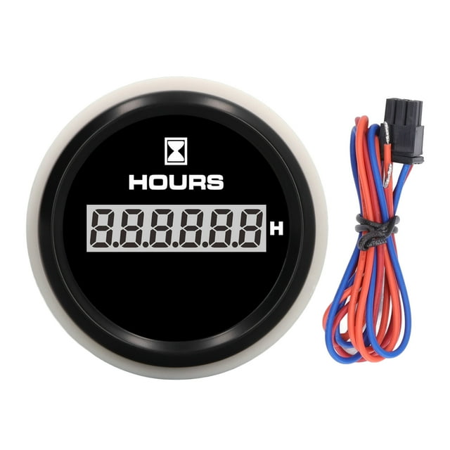 Jauge d'Heure Ronde, 52mm Heure Numérique Mètre Heure Bateau Heure Jauge sur Mesure
