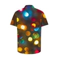 thumbnail image 4 of Blusa y camisa de manga corta con cuello vuelto para hombre Camisa de manga corta con estampado navideño para hombre Tops casuales con cuello vuelto Camisa Blusa Tops para hombre, 4 of 5