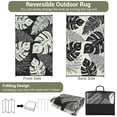 thumbnail image 4 of Studyset Outdoor Rug Waterproof 8x10 Reversible Outdoor Plastic Straw Rug Modern Palm Leaves Patio Rug Indoor Outdoor Mat RV Mat Outside Large Outdoor Plastic Straw Rug for Patio Camp Balcony Deck, 4 of 9