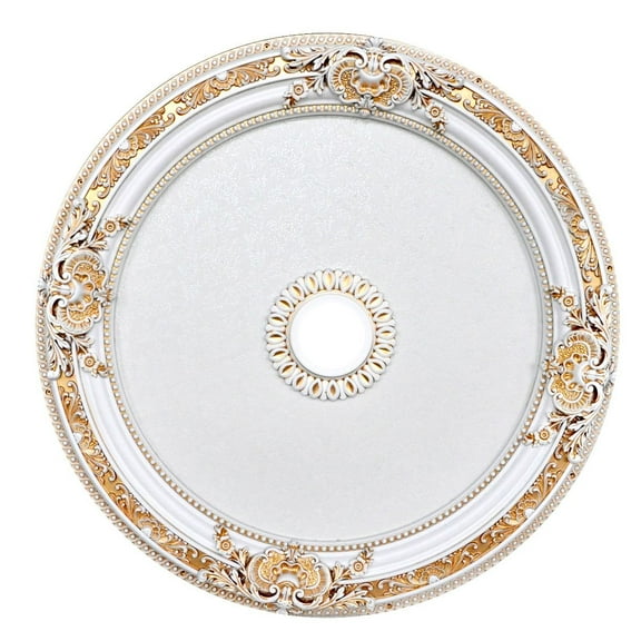 Artistry Lighting Round 36" Antique White Ceiling Medallion White Damask Motif (ART90-F1-201)