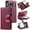 Wine red, variant on For Google Pixel 9 Pro XL Wallet Case Grid Texture Magnetic Flip Cover 9-Card Slots Zipper Pocket With Detachable Shoulder Strap And Wrist Strap,Wine red,For Pixel 9 Pro XL