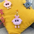 thumbnail image 1 of Llavero con forma de bola de carbón pequeña, bonito colgante de muñeco de bola de pelo con forma de bolsa de peluche de dibujos animados, accesorios para llavero de coche, 1 of 6