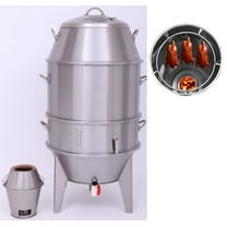 INTBUYING Stainless Steel Roast Duck Oven Charcoal Roast Chicken Roasting Kitchen Cooker Peking Crispy Duck Oven