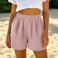 thumbnail image 3 of Guluxicc Women's Athletic Shorts with Pockets Elastic High Waisted Running Short Trousers for Everyday Gym Workout, 3 of 6