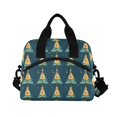 thumbnail image 2 of Lunch Bag Portable Crossbody Meal Bag Cooler Bag Insulated Lunch Bag Food Bag Handheld & Crossbody Design Beautiful Christmas Tree Seamless, 2 of 6