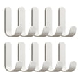 thumbnail image 2 of Adhesive Wall Hooks No Drill Design, Stick on Hangers for Home Bathroom Kitchen Door Hanging, 2 of 6
