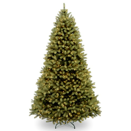 National Tree Pre-Lit 6' Feel-Real Downswept Douglas Fir Hinged Artificial Christmas Tree with 600 Clear