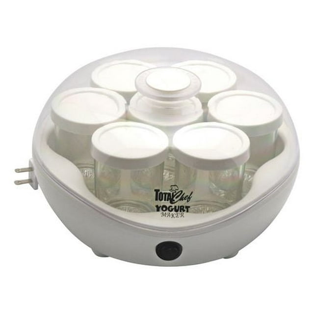 Total Chef Countertop Yogurt Maker, 1.24L, Includes 7 Jars for Homemade Yogurt & Probiotic Treats