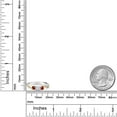 thumbnail image 3 of Gem Stone King 925 Sterling Silver and 10K Yellow Gold White Moissanite Red Garnet and White Lab Grown Diamond 3 Stone Engagement Ring for Women (0.56 Cttw, Gemstone Birthstone, Size 8), 3 of 3