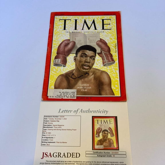 Muhammad Ali "Cassius Clay" Signed 1963 Time Magazine JSA Graded 10 GEM MINT
