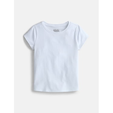 Wonder Nation Girls Kid Tough Tee with Short Sleeves, Sizes 4-18 & Plus