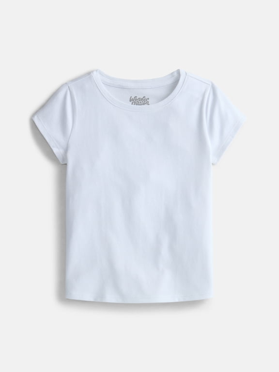 Girls Kid Tough Tee with Short Sleeves, Sizes 4-18 & Plus