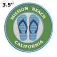 thumbnail image 2 of Mission Beach, California 3.5 Inch Iron Or Sew On Embroidered Fabric Badge Patch Ocean Beach, Salt Life Iconic Series, 2 of 2