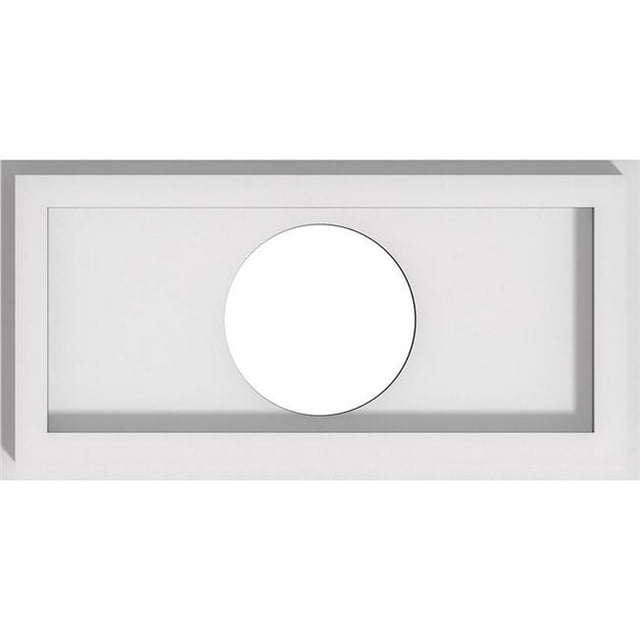 Ekena Millwork CMP10X5RE-03000 3 in. ID x 3.5 in. Rectangle Architectural Grade PVC Contemporary Ceiling Medallion