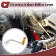 thumbnail image 2 of Unique Bargains Folding Motorcycle Gear Shifter Lever for Honda CRF110F 2013-2018 Aluminum Alloy Pedal Shift Lever Arm Silver Tone Gold Tone Head, 2 of 6