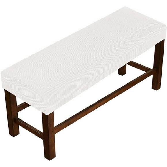 XmhyTop Cubierta del asiento del banco, cubierta protectora simple de color sólido, blanca, 1 pieza, Código L