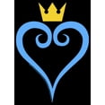thumbnail image 2 of Junior's Kingdom Hearts 1 Blue Heart  Cowl Neck Sweatshirt Black 4X Large, 2 of 4