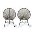 thumbnail image 4 of Costa Lounge Chair, Wire Lounge Chair, Plastic Lounge Chair, Beach Lounge Chair, Indoor-Outdoor Lounge Chair,Acapulco style Rattan,Weather Resistant,Patio Lounge Chair, Oval Lounge Chair - Set 2, 4 of 4
