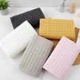 thumbnail image 6 of REGALWOVEN Cotton Home Soft Absorbent Hand Towels 14" x 32", Waffle Weave Towel Sets for Bathroom Pink 4, 6 of 7