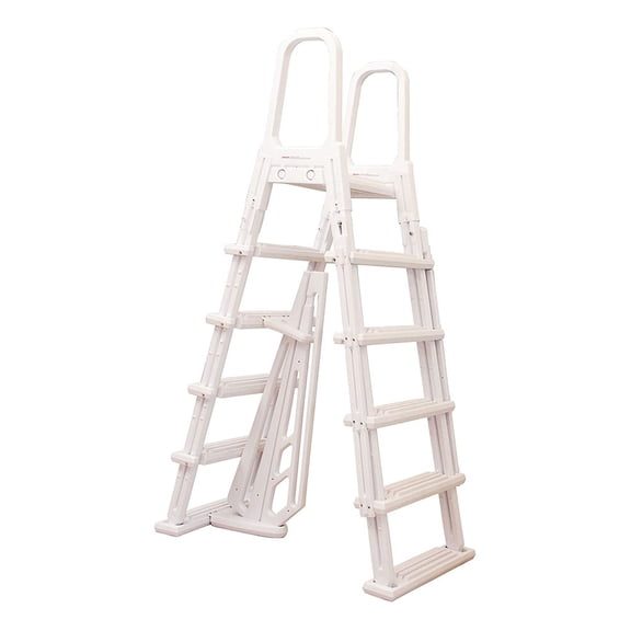 Blue Torrent Flip Up Dominican A-Frame Above Ground Ladder for Swimming Pools