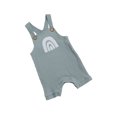 thumbnail image 2 of Xingqing Summer Newborn Baby Girls Boys Rompers 6 Colors Rainbow Printed Strap Sleeveless Button Jumpsuits, 2 of 7