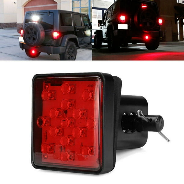 Qiyun 15 led Brake Light Trailer Hitch Cover Towing Hauling 2