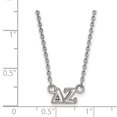thumbnail image 3 of 925 Sterling Silver Rh-plated LogoArt Delta Zeta XS Pend With Necklace; 18 inch; for Adults and Teens; for Women and Men, 3 of 3