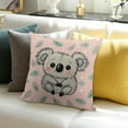 thumbnail image 3 of ZFLMY Koala Polka Dots Kawaii Pillow Cushion Case for Home Sofa 20x20in, 3 of 5