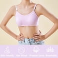 thumbnail image 2 of Super Soft Training Bra for Big Girls Wireless Cotton Lightly Padded Adjustable Straps Back Closure Smooth Edge Stretchy Comfort Breathable Youth 10-14 Years, 2 of 5