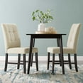 thumbnail image 7 of Modway Promulgate Biscuit Tufted Upholstered Fabric Dining Chair Set of 2 in Beige, 7 of 7