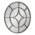 thumbnail image 1 of Kate and Laurel Angelis Miroir Mural Rond Industriel Moderne de 30 Pouces avec Cadre en Métal Superposé, Noir, 1 of 6