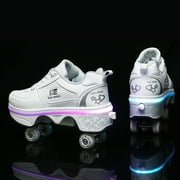 KOFUBOKE Roller Skate Shoes - Sneakers - Roller Shoes 2-in-1 Suitable for Outdoor Sports Skating Invisible Roller Skates The Best Choice for Building Confidence Style