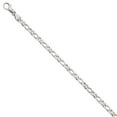 thumbnail image 1 of 14k WG 4.8mm Polished Fancy Link Bracelet in 14k White Gold, 1 of 2