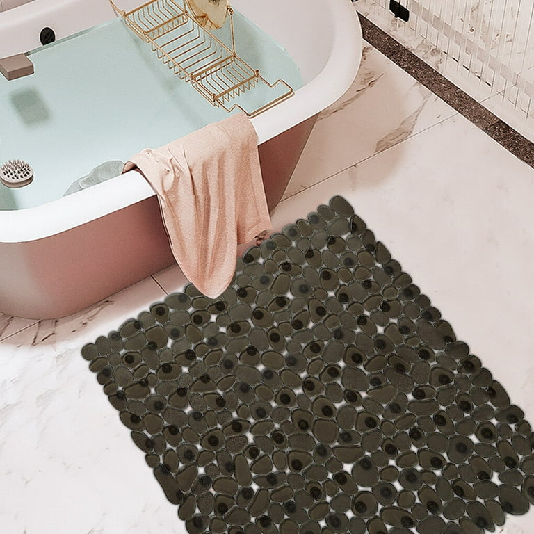 Shower Mat Non-Slip, 24x 24 Inch Square, Soft Comfort Bath Mats with  Drainage Holes, PVC Loofah Massage Bathmat for Shower, Tub, Bathroom, Wet  Areas