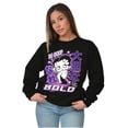 thumbnail image 4 of Kanji Style Betty Boop Be Bold Women Crewneck Sweatshirt Brisco Brands L, 4 of 6