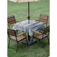 thumbnail image 4 of Outdoor Tablecloth with Umbrella Hole for Patio/Picnic/Party/Camping, Blue Gray Ombre Waterproof Table Cloth Square Cover Washable, Modern Abstract Art Oil Painting (54"x 54"), 4 of 9
