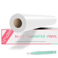 thumbnail image 1 of Rollos de vinilo de transferencia de calor HTVRONT blancos 30 cm x 10 m, 1 of 5