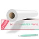 thumbnail image 1 of Rollos de vinilo de transferencia de calor HTVRONT blancos 30 cm x 10 m, 1 of 5