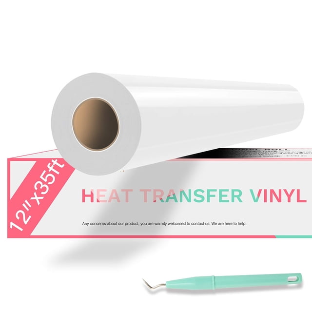 Rollos de vinilo de transferencia de calor HTVRONT blancos 30 cm x 10 m
