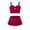 Red, variant on GYRATEDREAM Toddler Baby Girl Two Piece Swimsuit Bikini Set Sleeveless Solid Color Tankni Top and Bikini Bottom Swimwear Bathing Suit, 6-8 Years