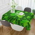 thumbnail image 5 of Dreamtimes St Patrick's Day Clover Tablecloth 60"x108", Waterproof Washable Polyester Square Table Cover, Durable Tablecloth for Kitchen Dining Table Party Decor, 5 of 7