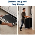 thumbnail image 4 of 6ft Foldable Ping Pong Table, Compact Storage Table Tennis Set with Net, 2 Rackets & 3 Balls for Home, Game Room & Patio, 4 of 7