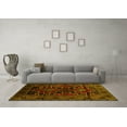 thumbnail image 3 of Ahgly Company Machine Washable Indoor Square Persian Yellow Traditional Area Rugs, 3' Square, 3 of 4