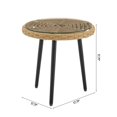 thumbnail image 6 of Benson Modern 3-Piece Patio Rocking Chair with Ottoman and Table in Cream, 6 of 18